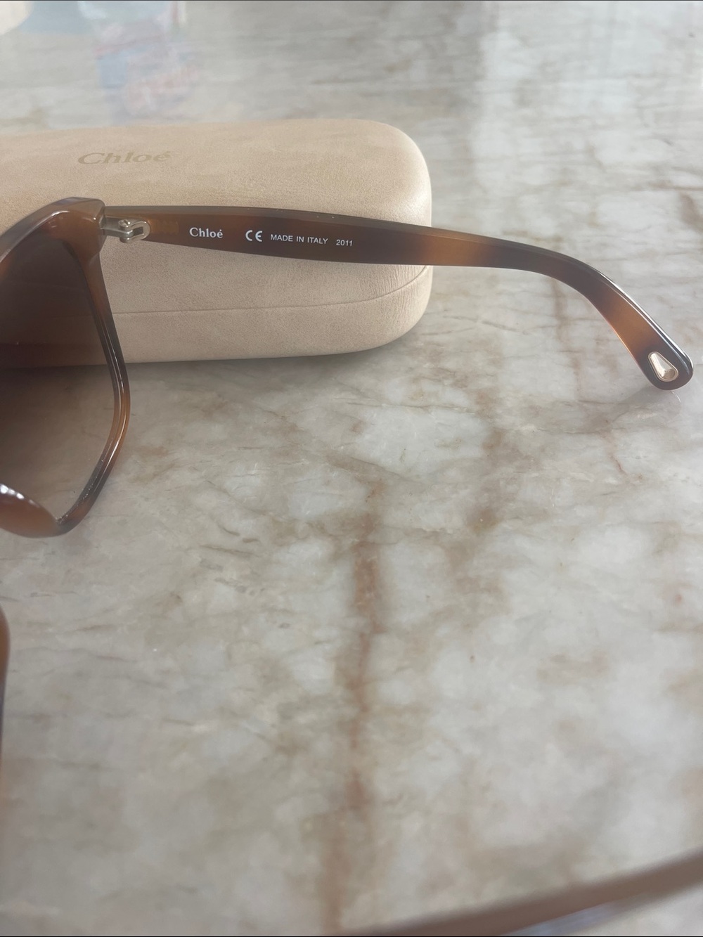 Chloe Tortoiseshell Brown Gradient Cat-Eye Sunglasses - Picture 2 of 3